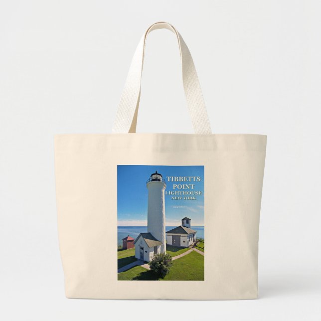 Tibbetts Point Lighthouse, New York Large Tote Bag (Front)