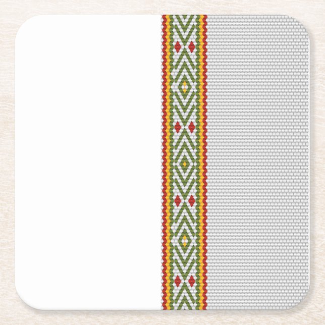 Tibeb Square Paper Coaster (Front)