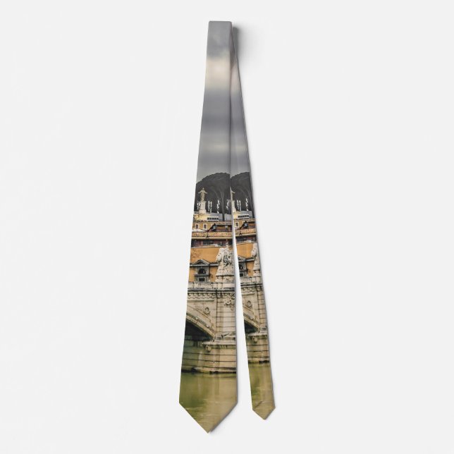 Tiber River Rome Cityscape Tie (Front)