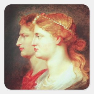 Tiberius and Agrippina, c.1614 Square Sticker
