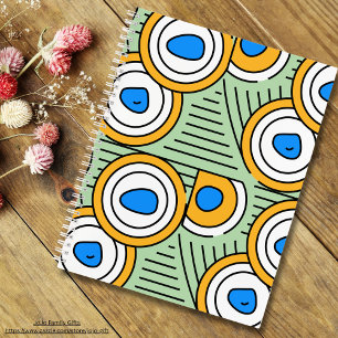 Tibet abstract artwork in pattern Sage green Notebook