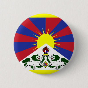 Tibet Flag 6 Cm Round Badge