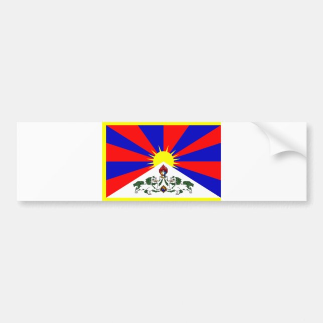 Tibet Flag Bumper Sticker (Front)
