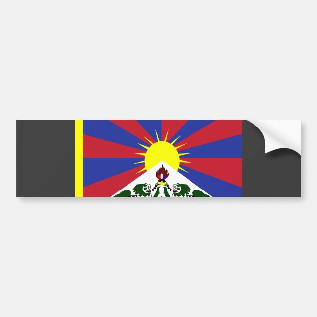 Tibet Flag Bumper Sticker (Front)
