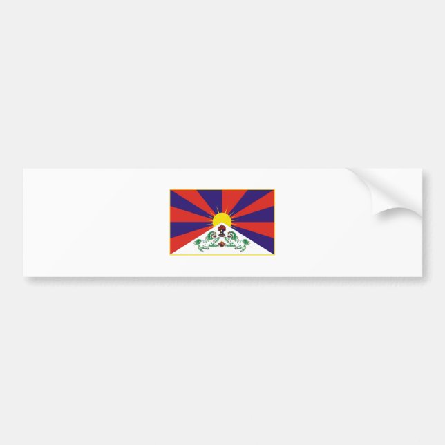 Tibet Flag Bumper Sticker (Front)