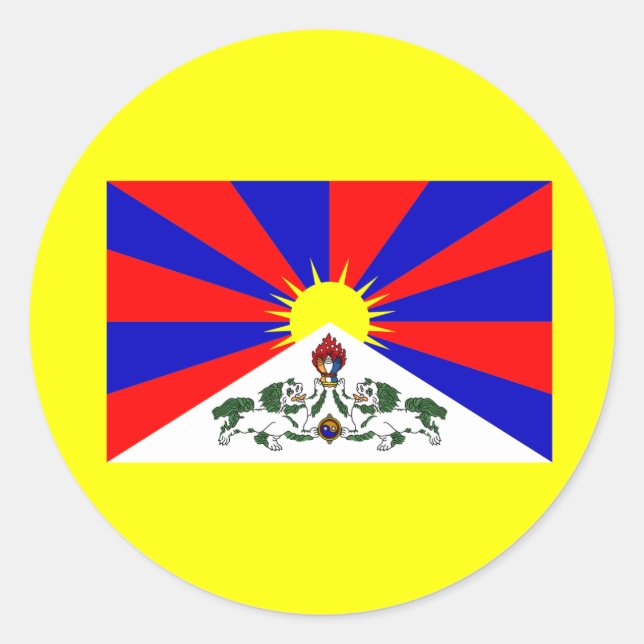 Tibet Flag Classic Round Sticker (Front)