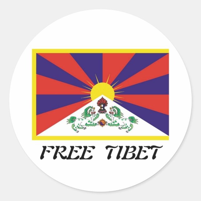 Tibet Flag Classic Round Sticker (Front)