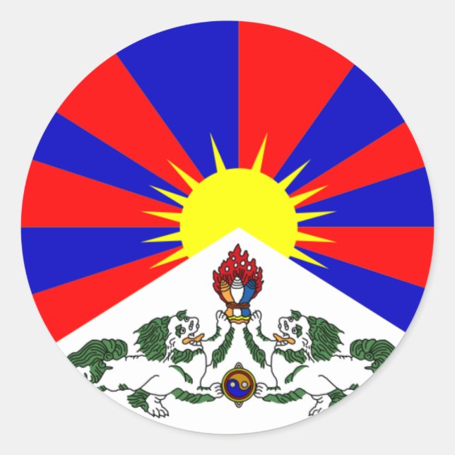 Tibet Flag Classic Round Sticker (Front)