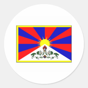 Tibet FLAG International Classic Round Sticker