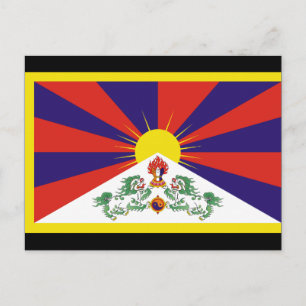 tibet flag postcard
