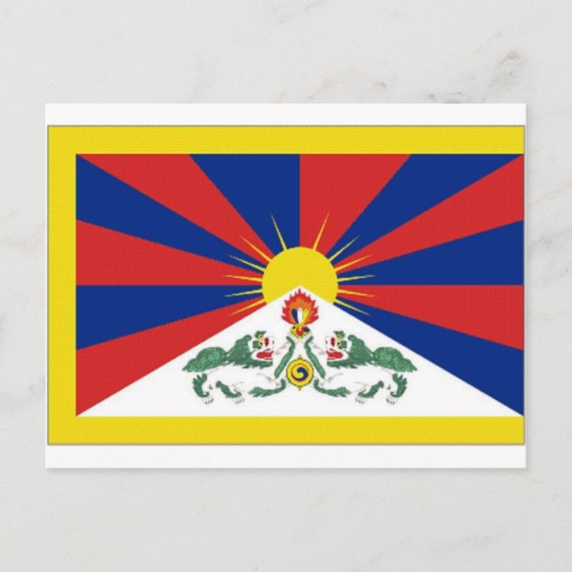 Tibet Flag Postcard (Front)