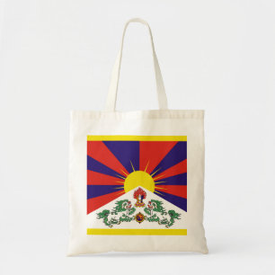 Tibet flag - Snow Lion Flag Tote Bag