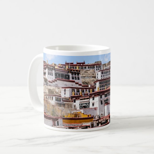 Tibet - Ganden Buddhist Monastery Coffee Mug (Front Left)