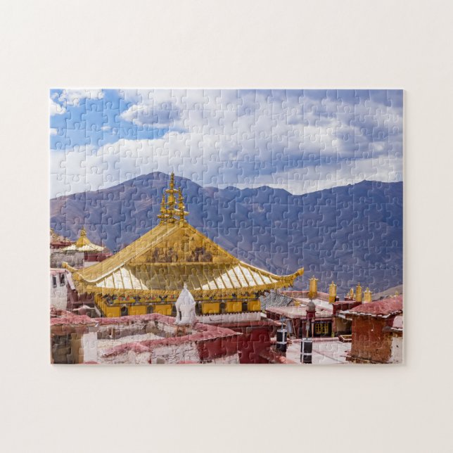 Tibet - Ganden Buddhist Monastery Jigsaw Puzzle (Horizontal)