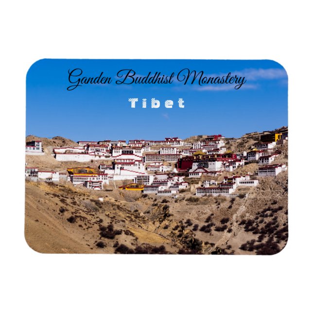 Tibet - Ganden Buddhist Monastery Magnet (Horizontal)