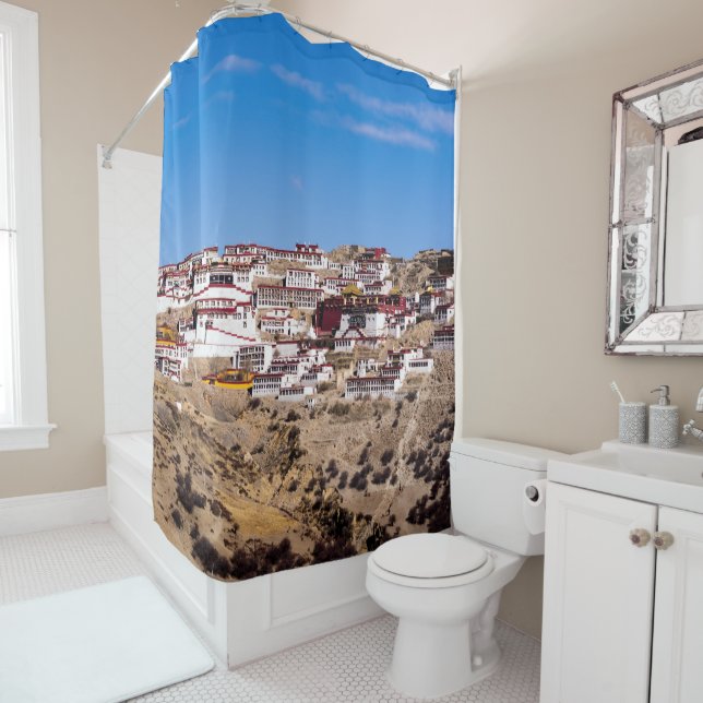 Tibet - Ganden Buddhist Monastery Shower Curtain (In Situ)