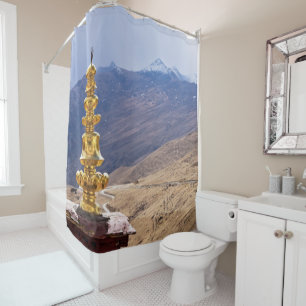 Tibet - Ganden Buddhist Monastery Shower Curtain