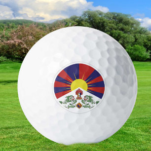 Tibet Golf Balls, Tibetan Flag golfers / Patriots Balls