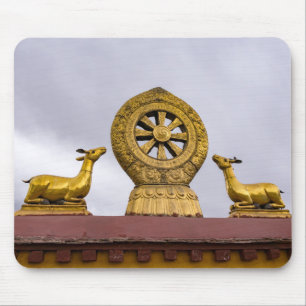 Tibet, Lhasa - Dharma wheel in Jokhang temple Mouse Mat