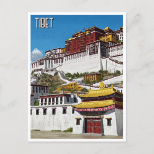 Tibet Lhasa Potola Palace Travel Postcard