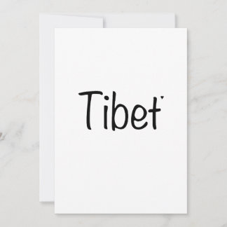 Tibet - minimalistic typography card