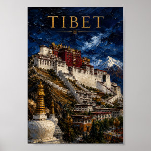 Tibet: Mystic Peak Potala Palace Art Souvenir Poster