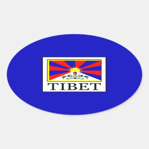 Tibet Oval Sticker