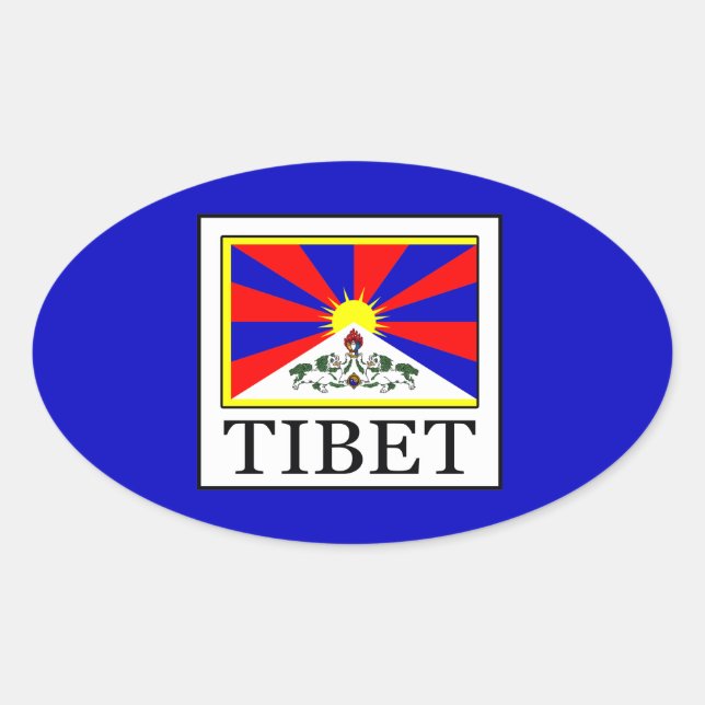 Tibet Oval Sticker (Front)
