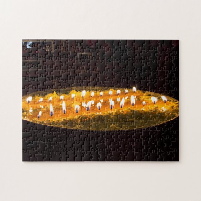 Tibet - Ritual butter lamp Jigsaw Puzzle (Horizontal)