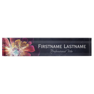 Tibet Sea Flower   Custom Desk Nameplate