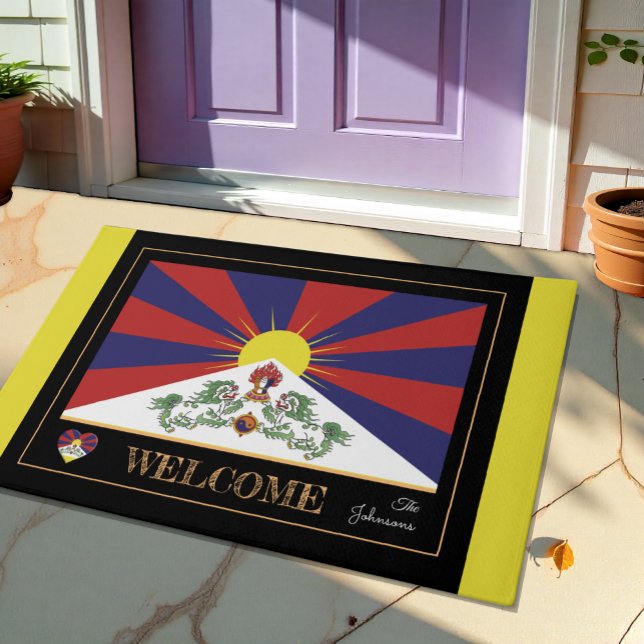 Tibet & Tibetan Flag house mats/sports Welcome Doormat (Creator Uploaded)