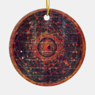 Tibetan astronomical Thangka Ceramic Tree Decoration