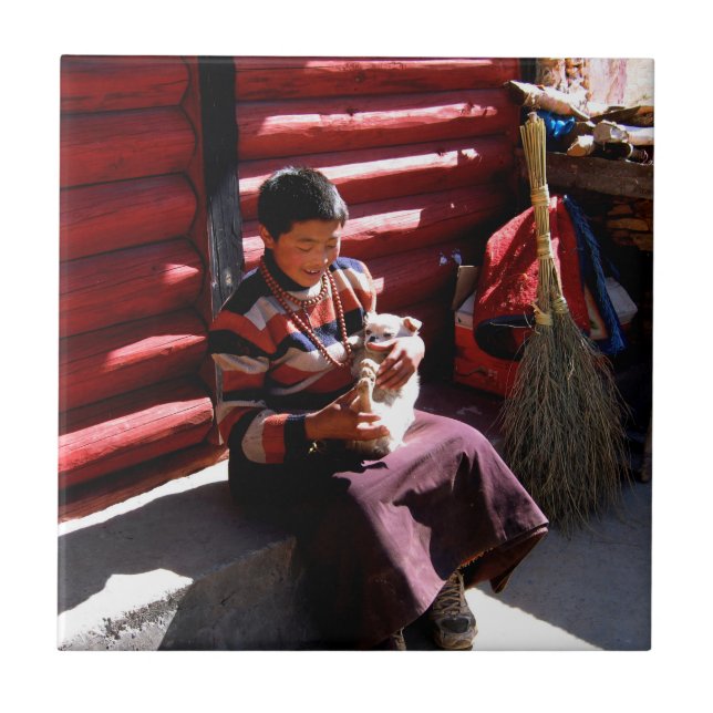 Tibetan Boy Tile (Front)