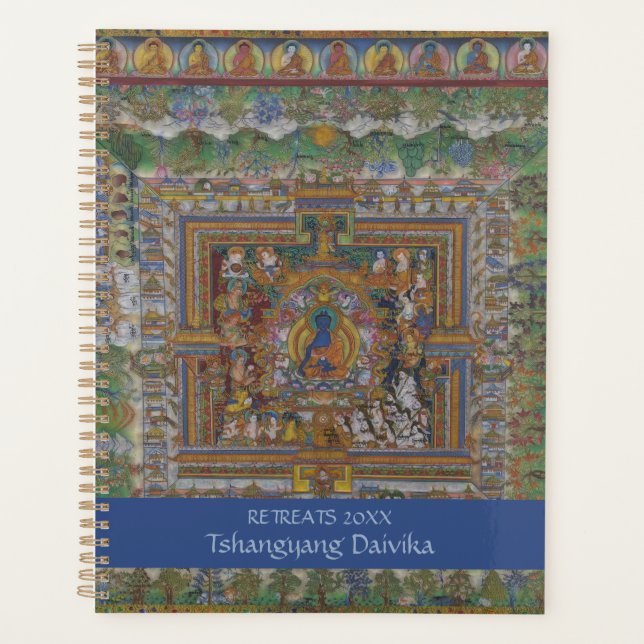 Tibetan Buddhism Blue Medicine Buddha Planner (Front)
