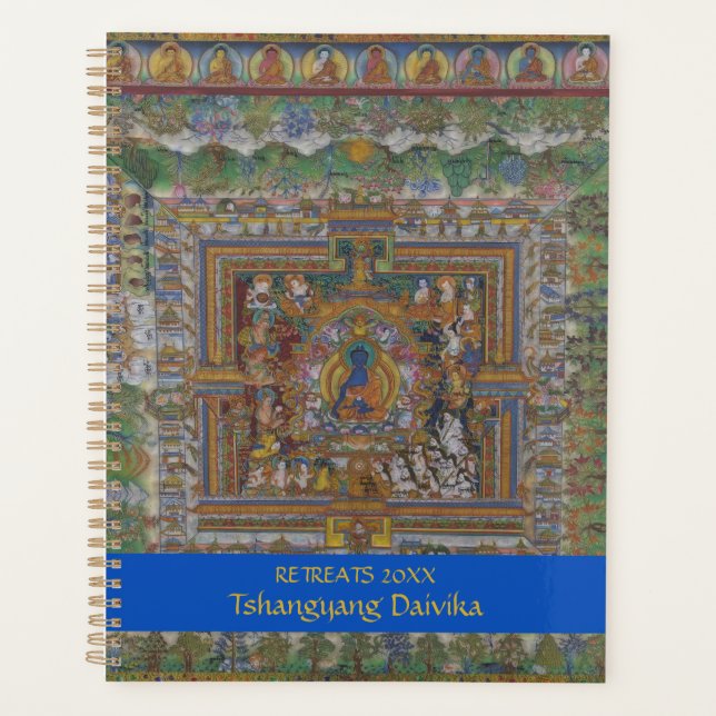 Tibetan Buddhism Blue Medicine Buddha Planner (Front)