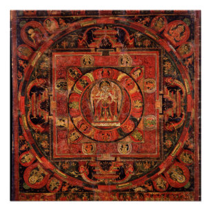 Tibetan Buddhism Mandala of Amogapasha Poster