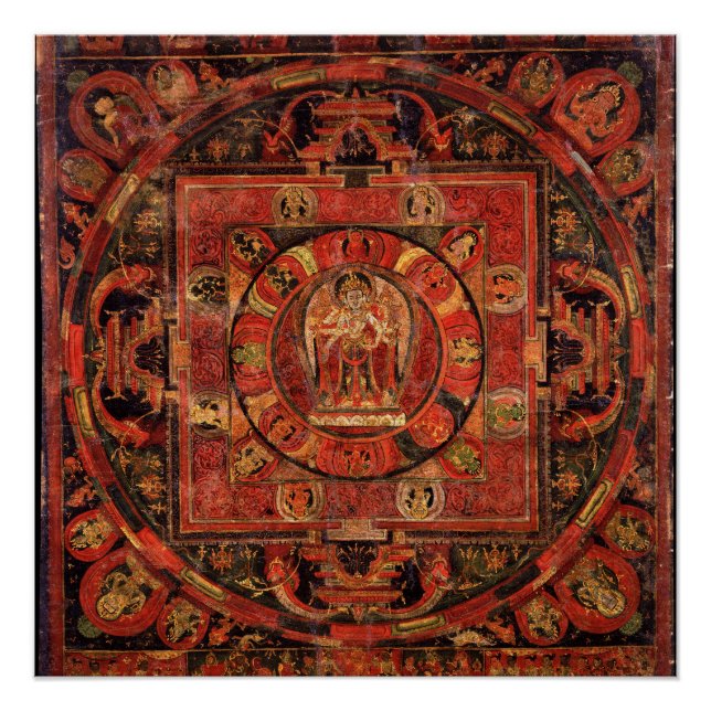Tibetan Buddhism Mandala of Amogapasha  Poster (Front)