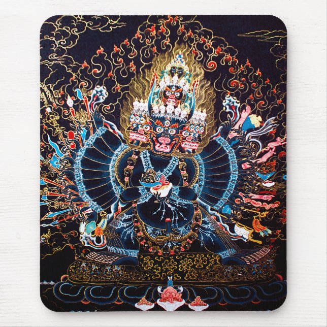 Tibetan Buddhist Art (Chemckok Heruka) Mouse Mat (Front)