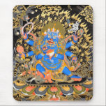 Tibetan Buddhist Art Mouse Mat<br><div class="desc">High quality high resolution Tibetan Buddhist artwork. Black,  gold and colours. Perfect for yogis and yoginis.</div>
