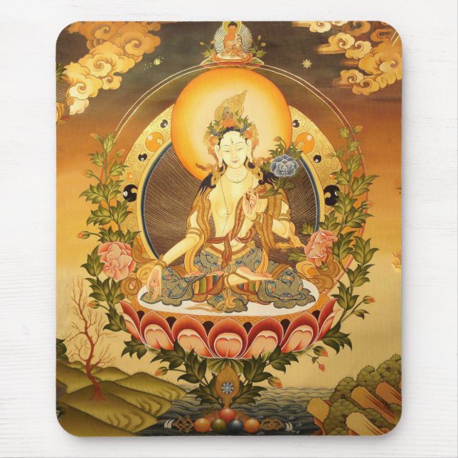 Tibetan Buddhist Art Mouse Mat (Front)