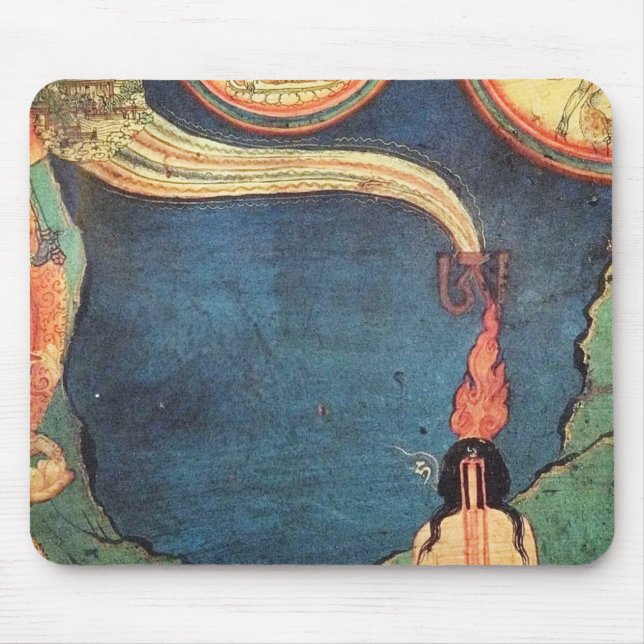Tibetan Buddhist Depiction Of Tummo Mouse Mat (Front)