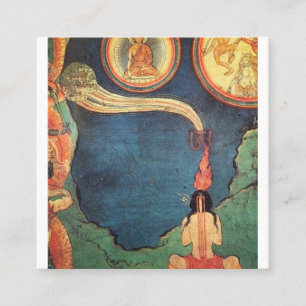 Tibetan Buddhist Depiction Of Tummo Square Business Card