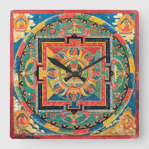 Tibetan Buddhist Mandala Clock