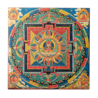 Tibetan Buddhist Mandala Tile