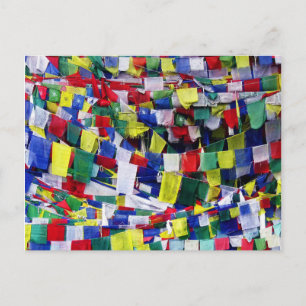 Tibetan Buddhist Prayer Flags Postcard