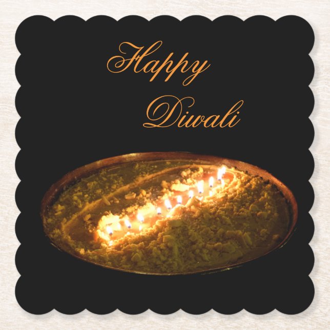 Tibetan Butter Lamp Paper Coaster (Front)