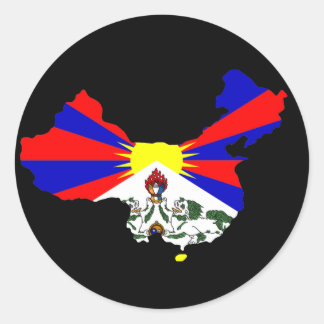 Tibetan China Classic Round Sticker
