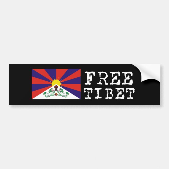 Tibetan Flag Bumpersticker Bumper Sticker (Front)