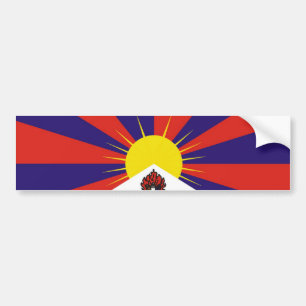 Tibetan Flag Bumpersticker Bumper Sticker