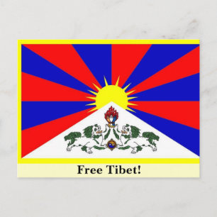 Tibetan Flag - Free Tibet! Postcard